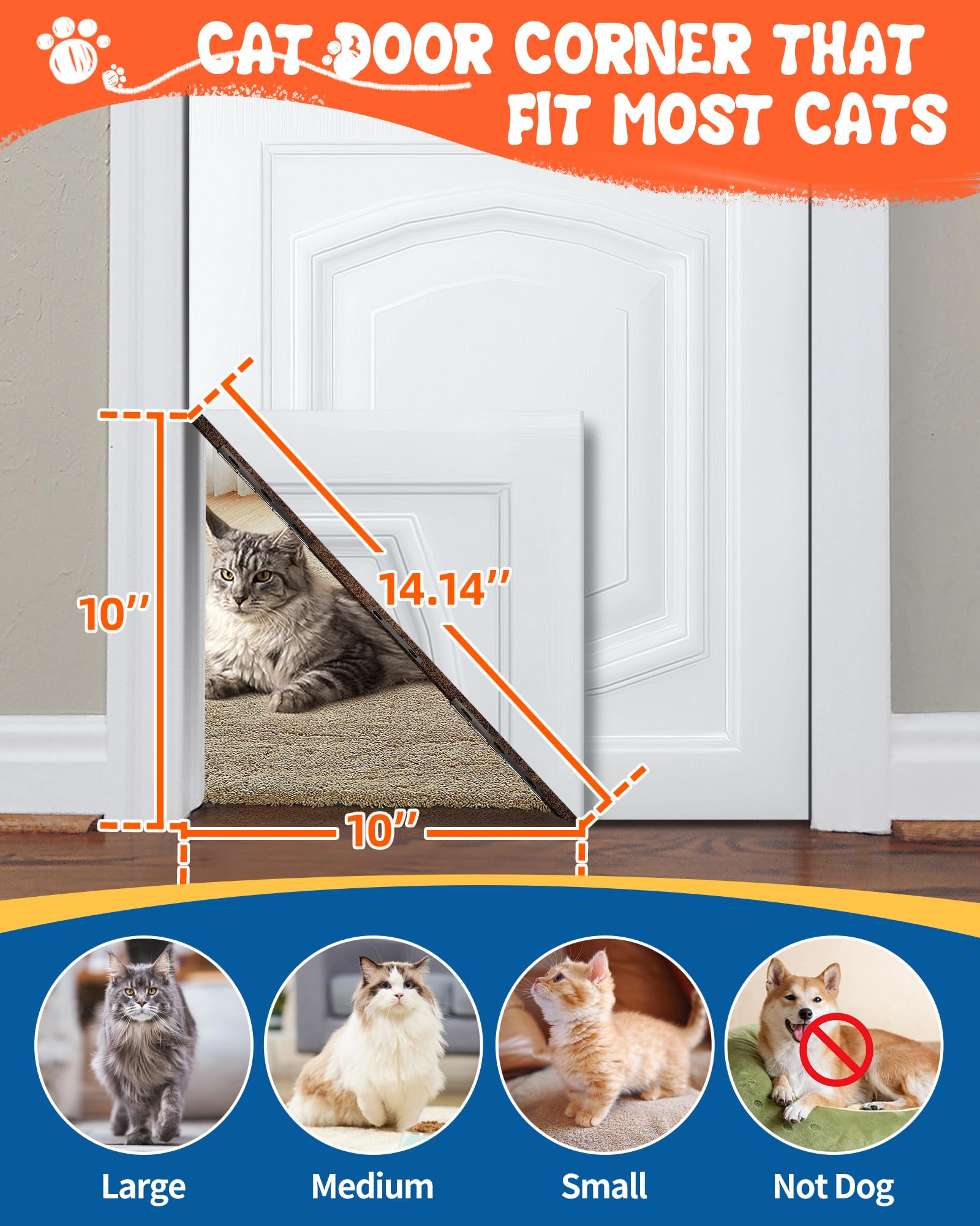 Unik Gryte cat door corner durable stainless-steel build resists wear for long-lasting use.