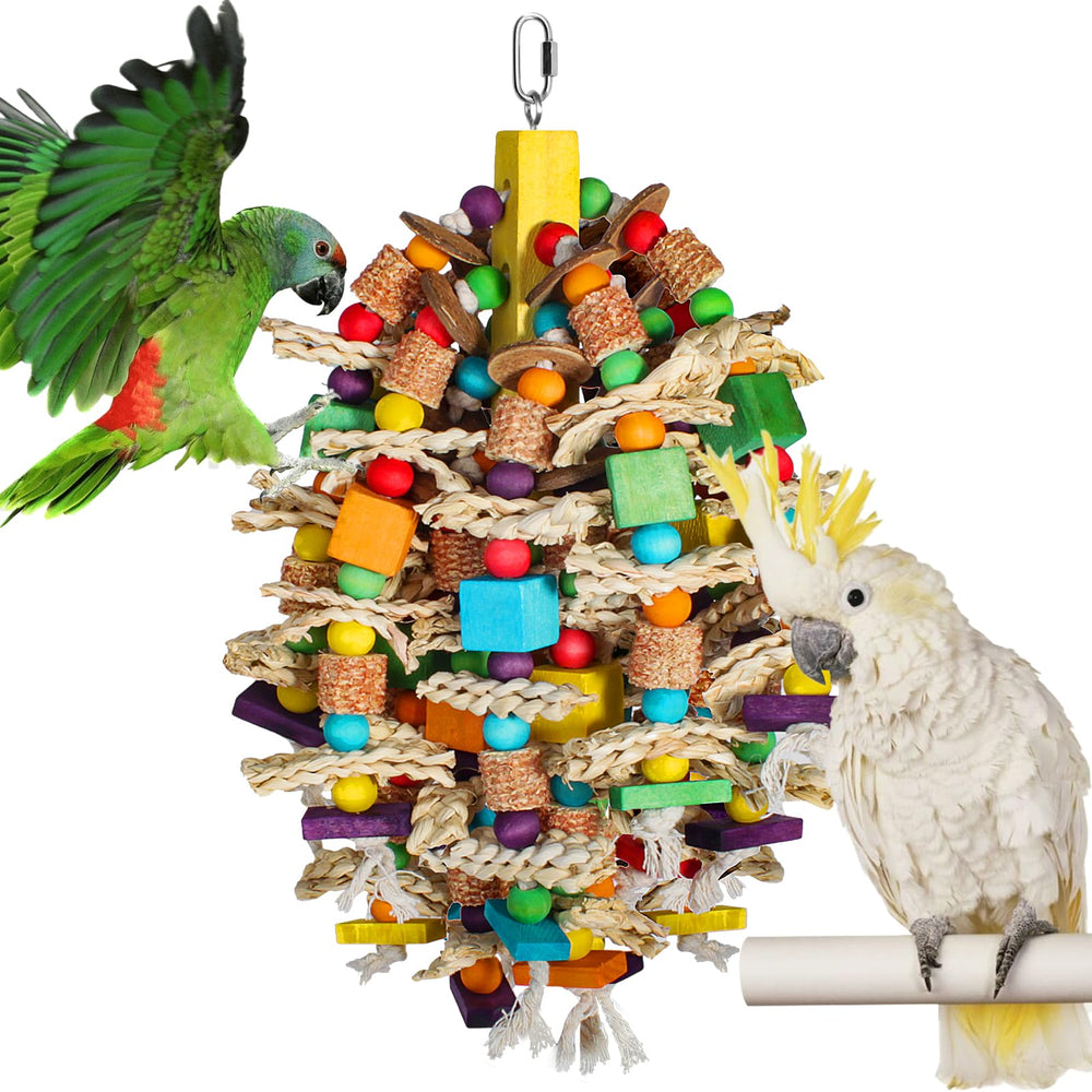 Unimaxlink parrot-toy natural-cotton-rope eco-friendly play