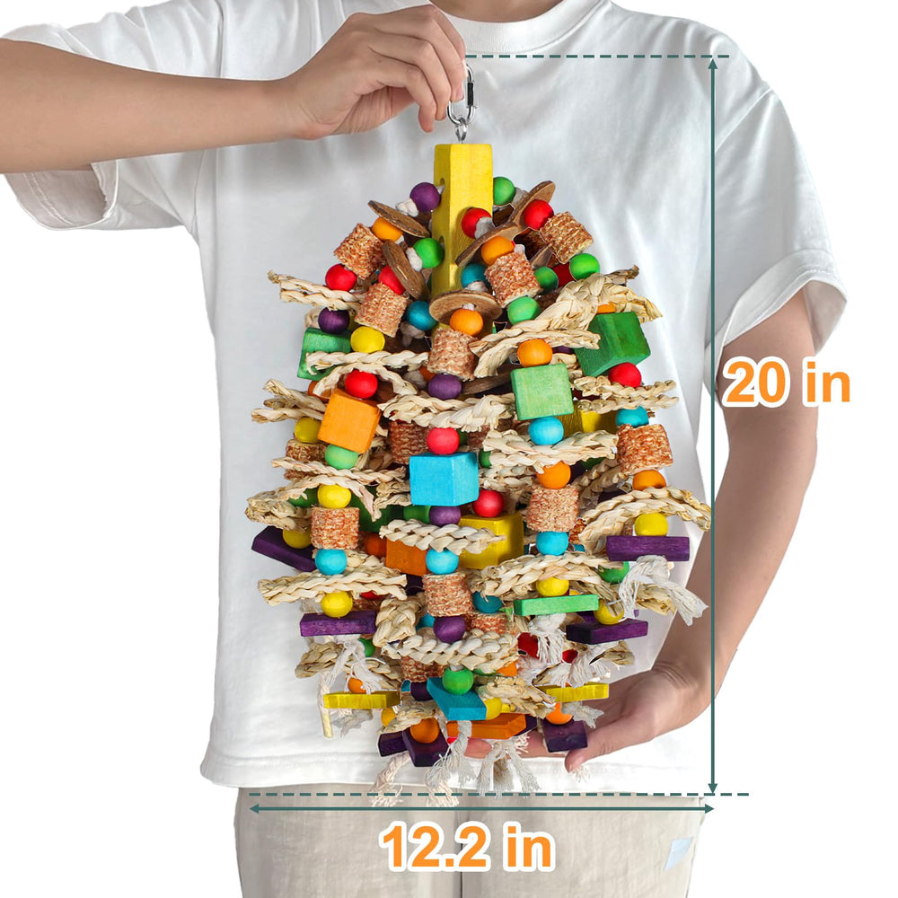 Unimaxlink parrot-toy poplar-wood texture for gnawing and enrichment