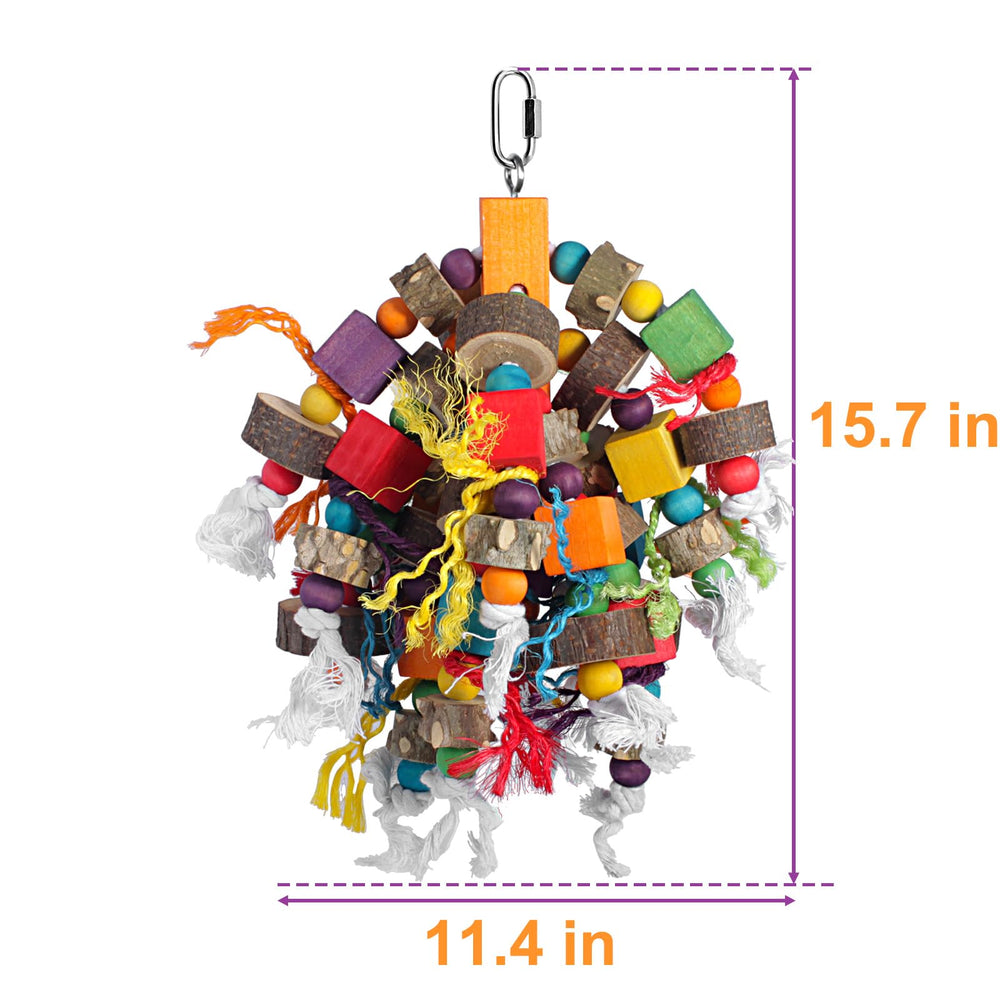 Unimaxlink prickly ash wood parrot toy beak health chewing surface supports beak maintenance