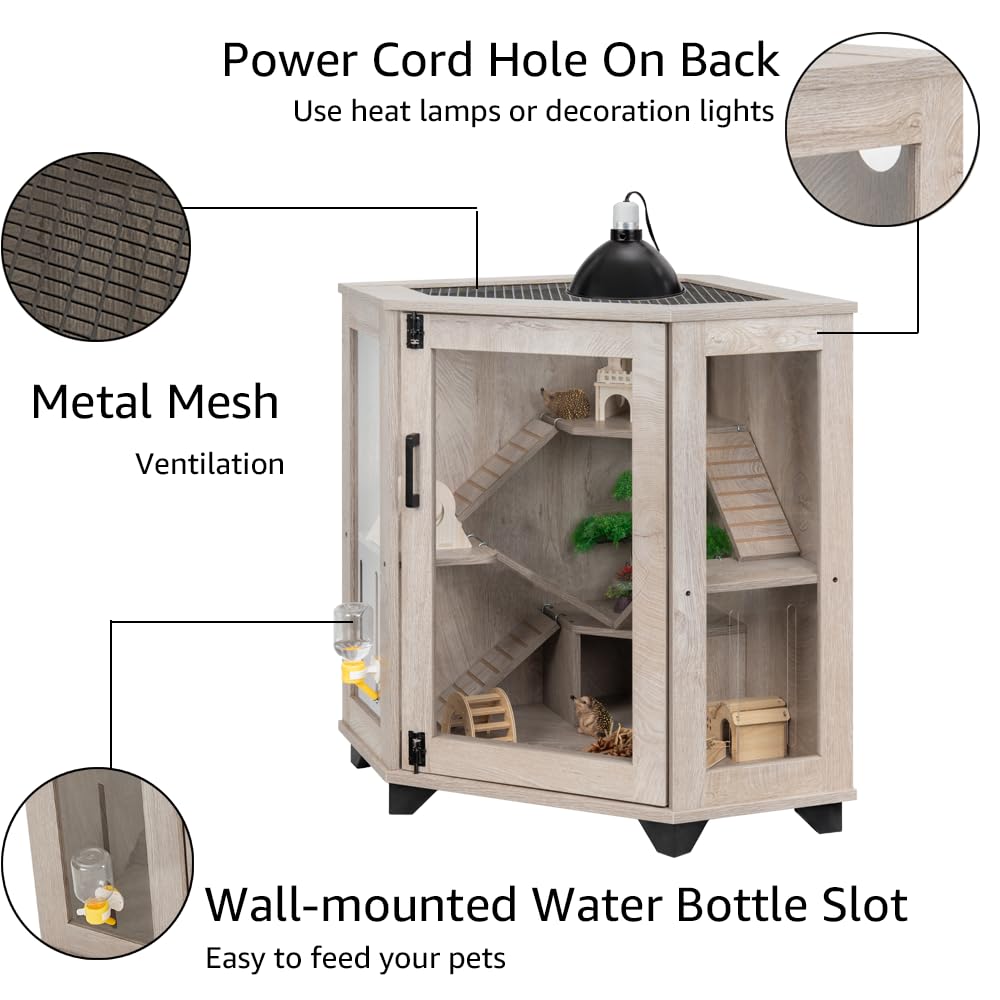 Unipaws small animal cage top vents promote airflow and odor control