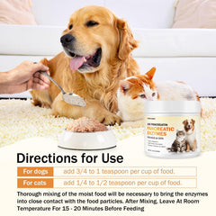 Unipomme Pancreatic Enzymes for Dogs included scoop enables accurate dosing for pets