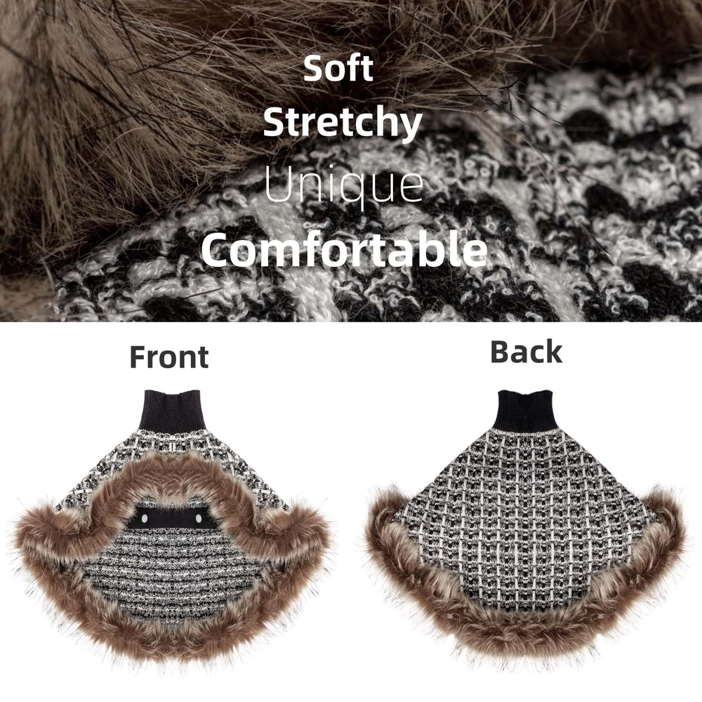 UNIPUP dog sweater cloak back view highlights full-coverage design