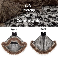 UNIPUP Dog Sweater Cloak chest strap demonstrates secure, adjustable fit.