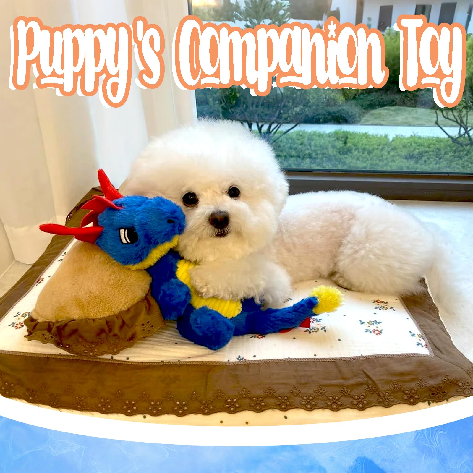 UNIQUBOX Original Blue Dinosaur toy machine-washable plush for easy cleaning