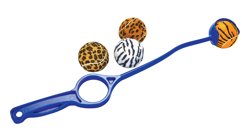 Unique Sports animal-print squeaker balls provide audible fun during fetch