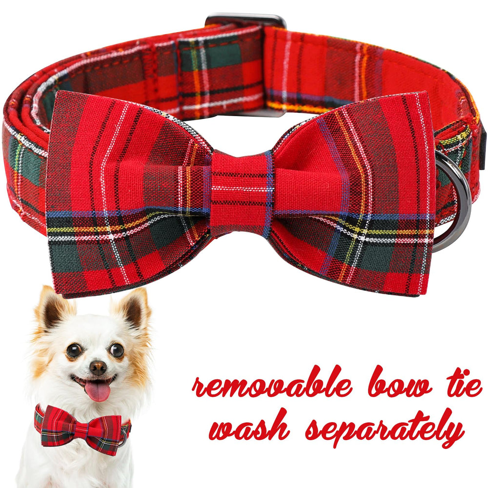 Unique Style Paws bowtie-collar attachment shows elastic connect for secure wear