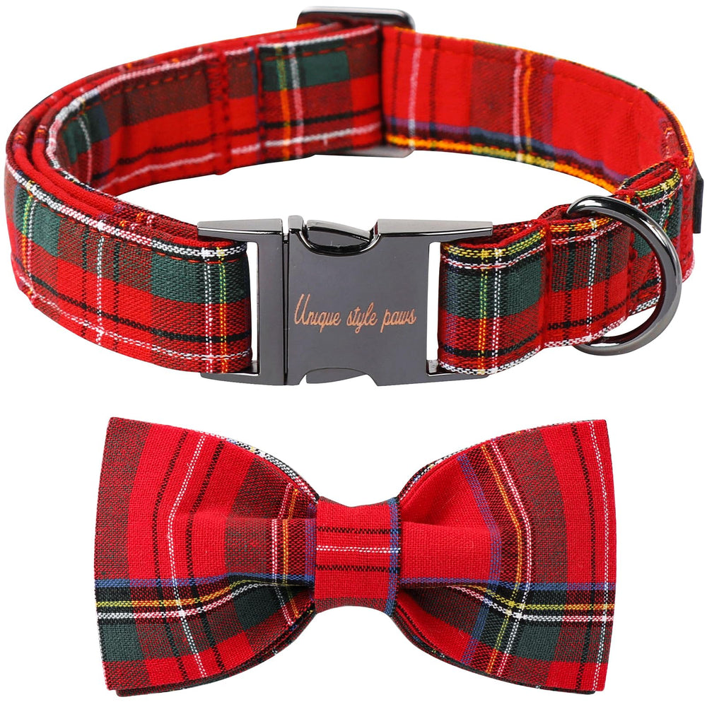 Unique Style Paws Christmas collar bow detail boosts festive dog appearance