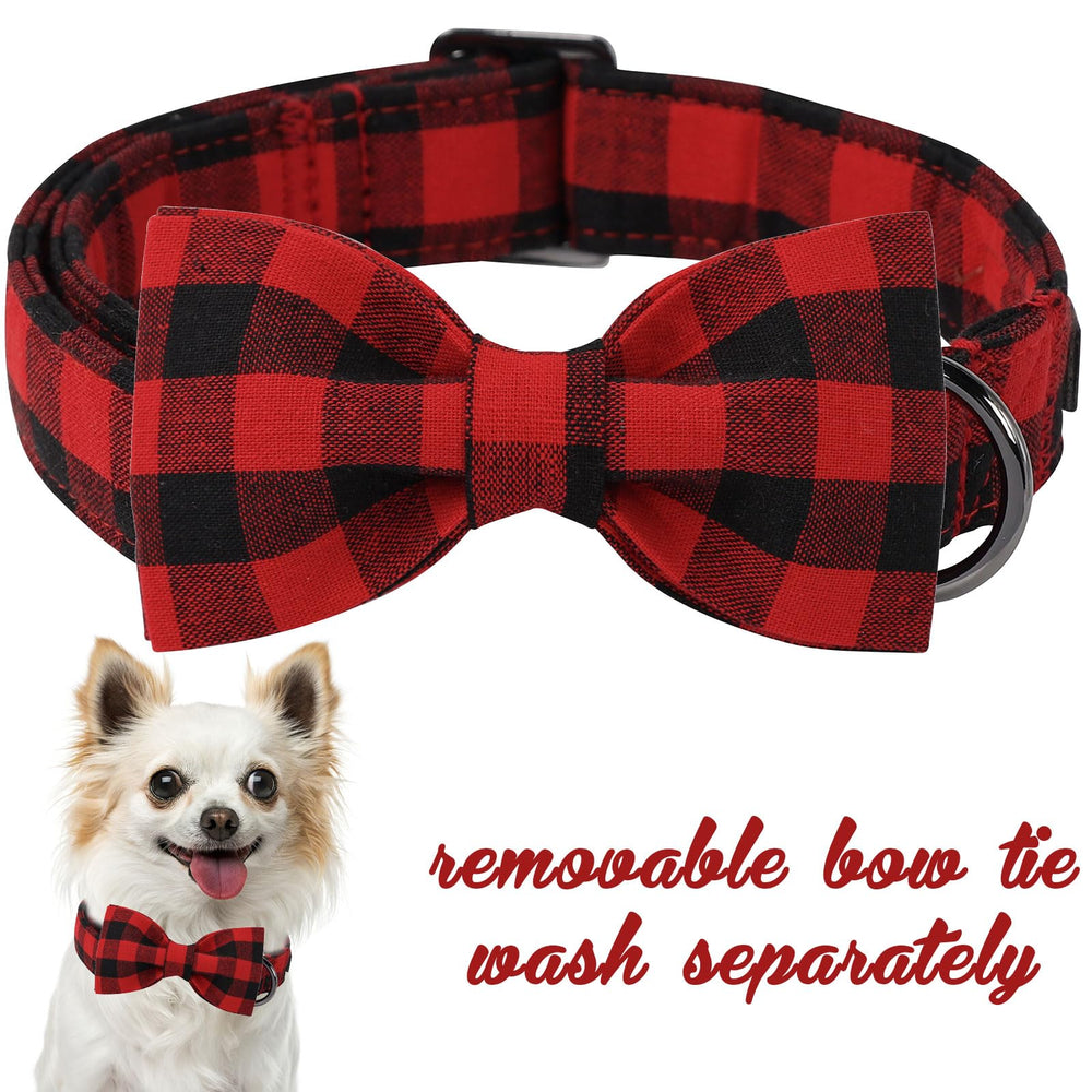 Unique Style Paws hand-sewn bow tie attached with elastic provides secure, stylish detail.