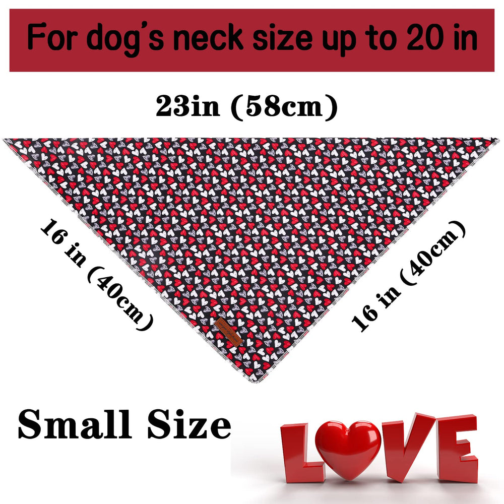 Unique Style Paws cotton bandana close-up red-black triangle highlights easy-care knot-tie design.