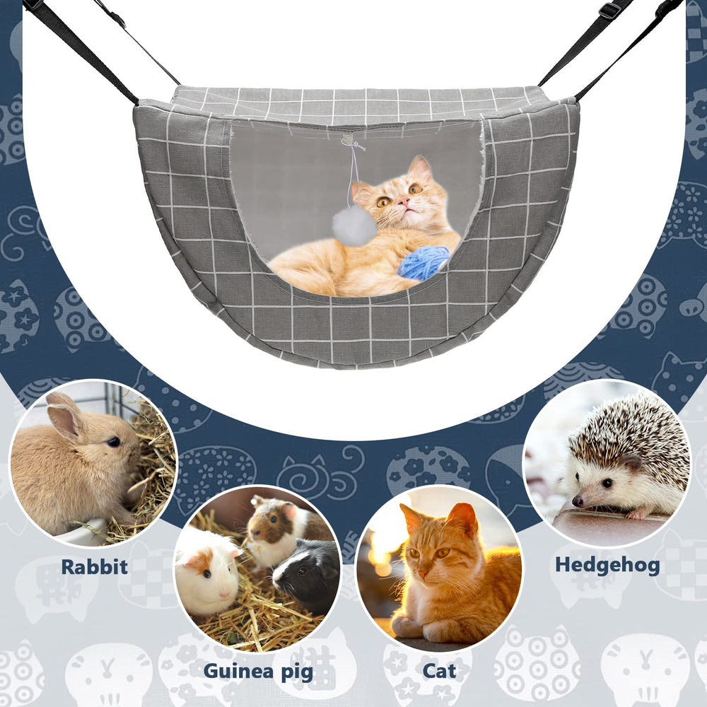 Unittype washable cat hammock easy-clean fabric keeps bedding fresh between washes.