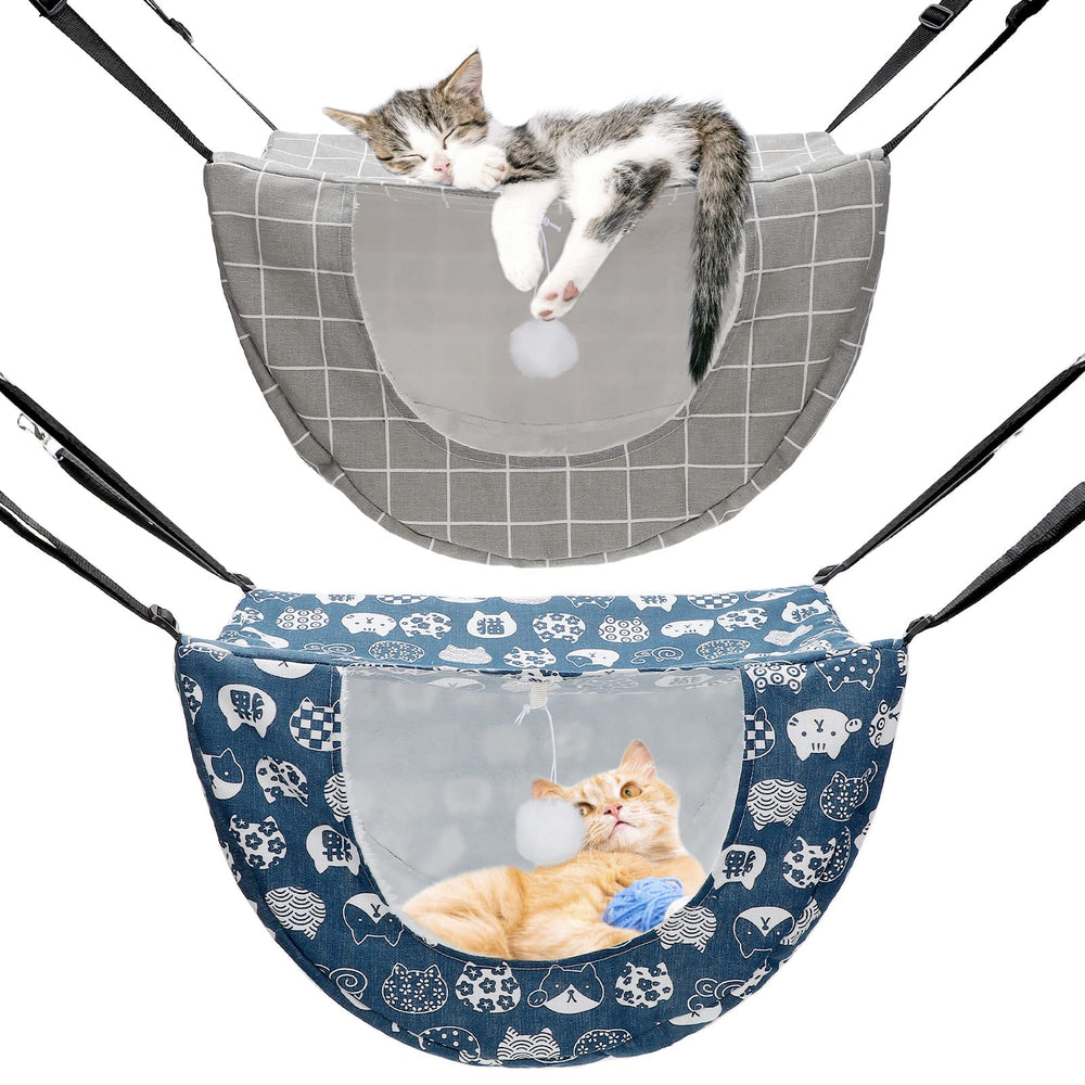 Unittype hanging cat hammock plaid style 1 offers cozy resting space for indoor cats.