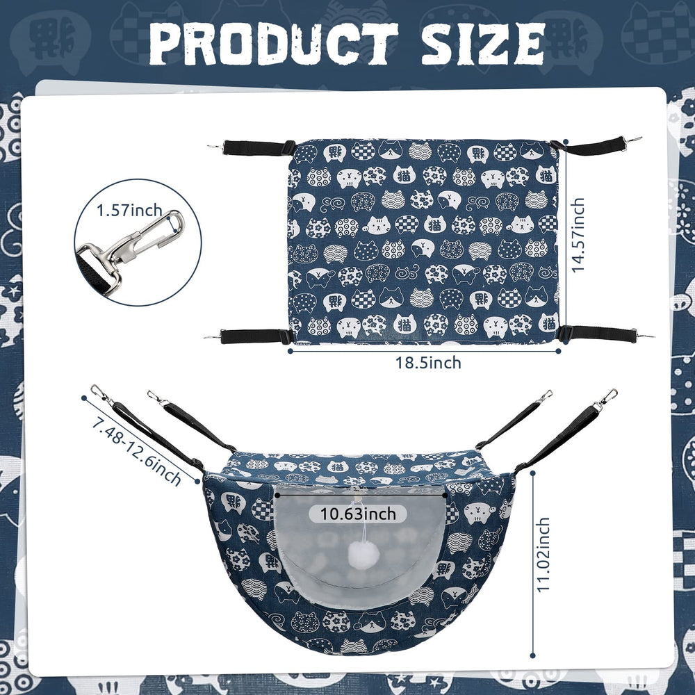 Unittype hanging cat hammock plaid style 2 provides versatile comfort for multi-pet homes.