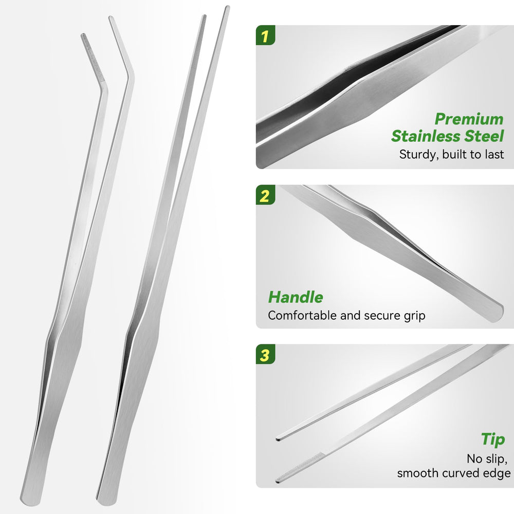Unlumm straight-tips tweezers offer stable control for precise placement.