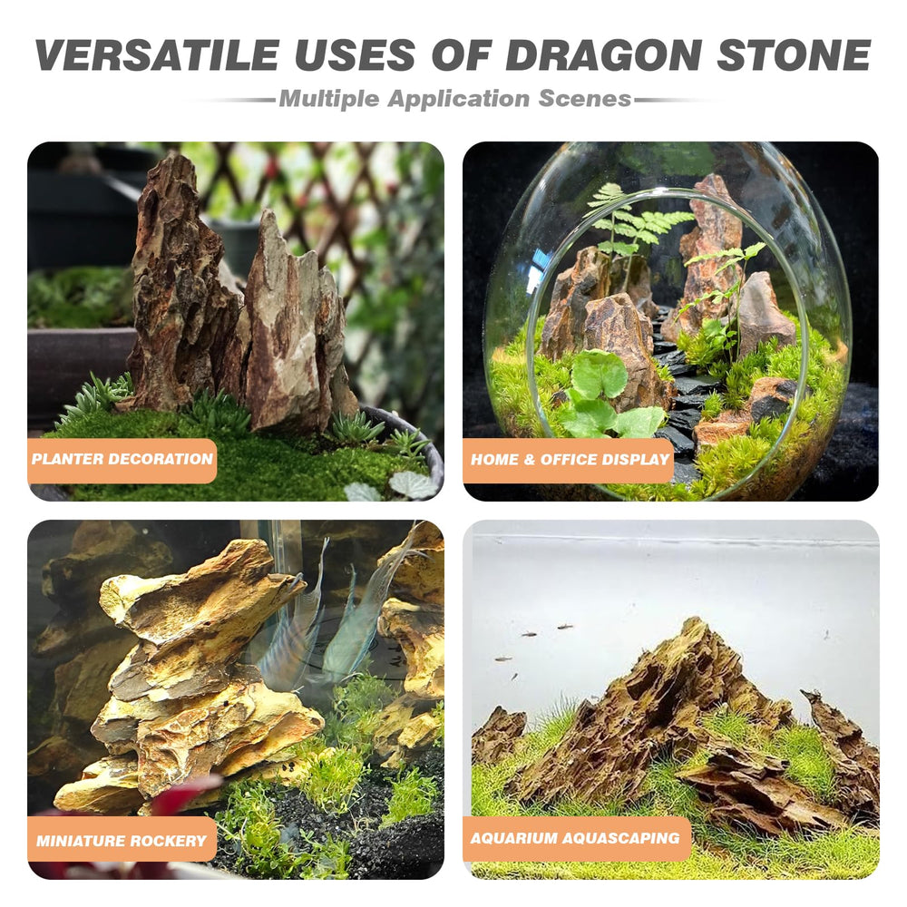Unocho Dragon Stone water-safe rock supports stable setups without altering water chemistry
