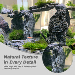 Unocho Seiryu Rock aquascape setup showcases versatile stones for mountains.