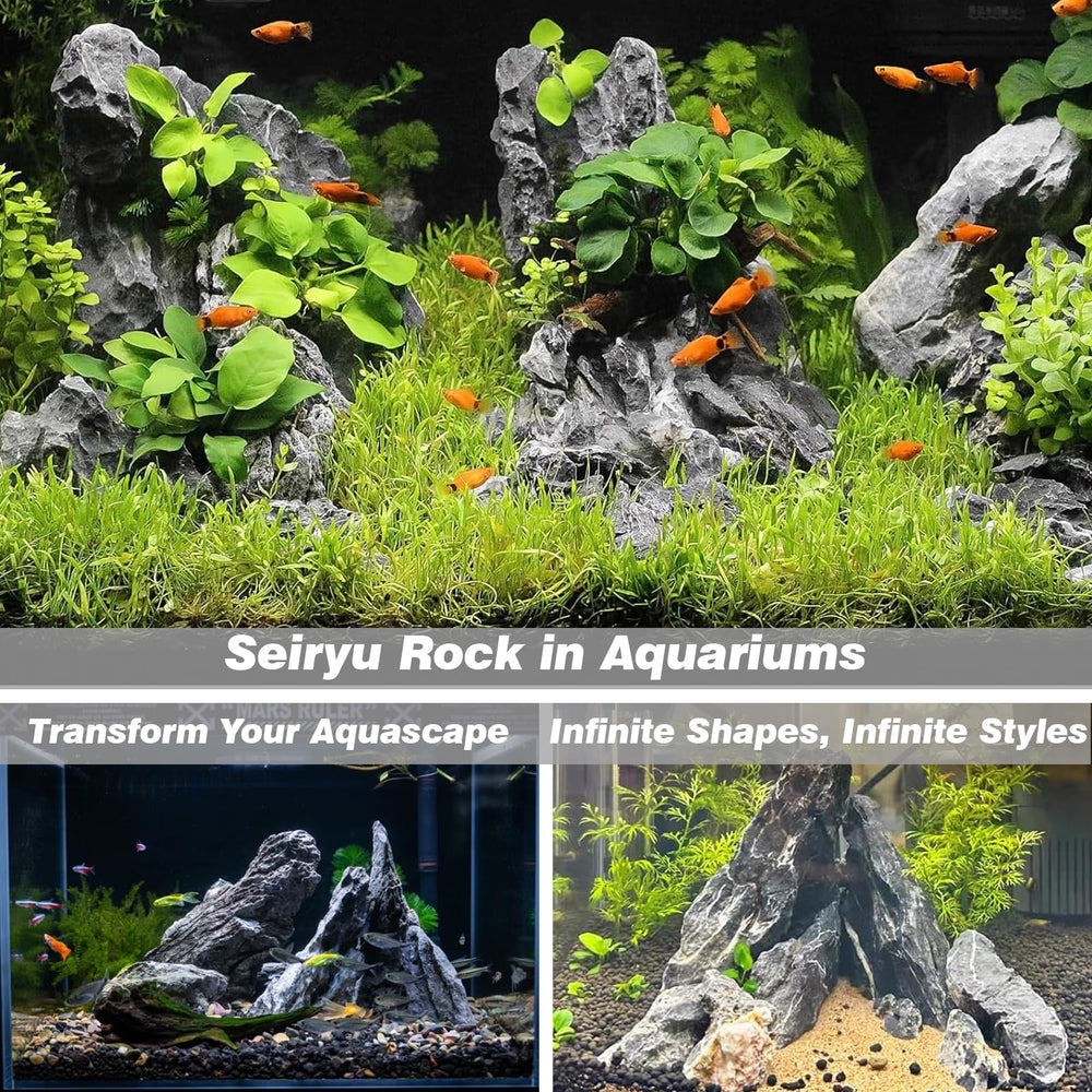 Unocho Seiryu Rock terrarium decor offers safe natural ornaments.