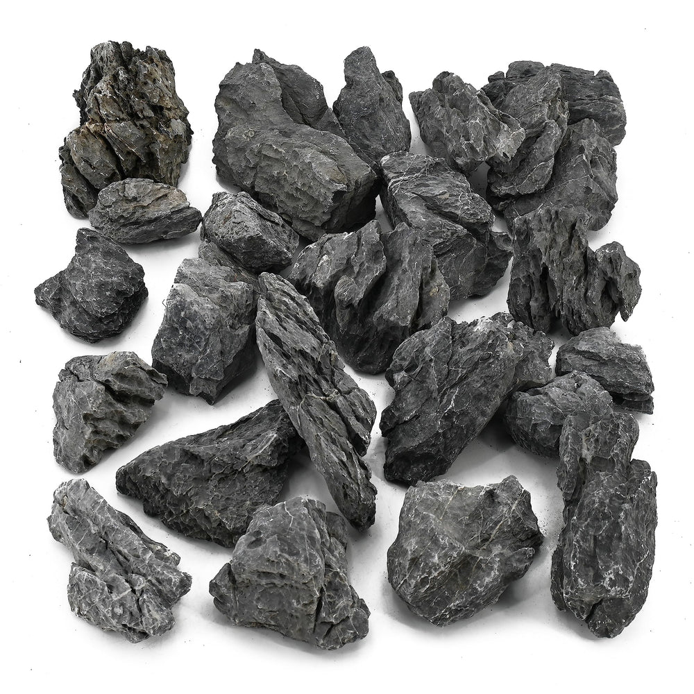 Unocho Seiryu Rock texture detail highlights rugged surface for plant attachment.