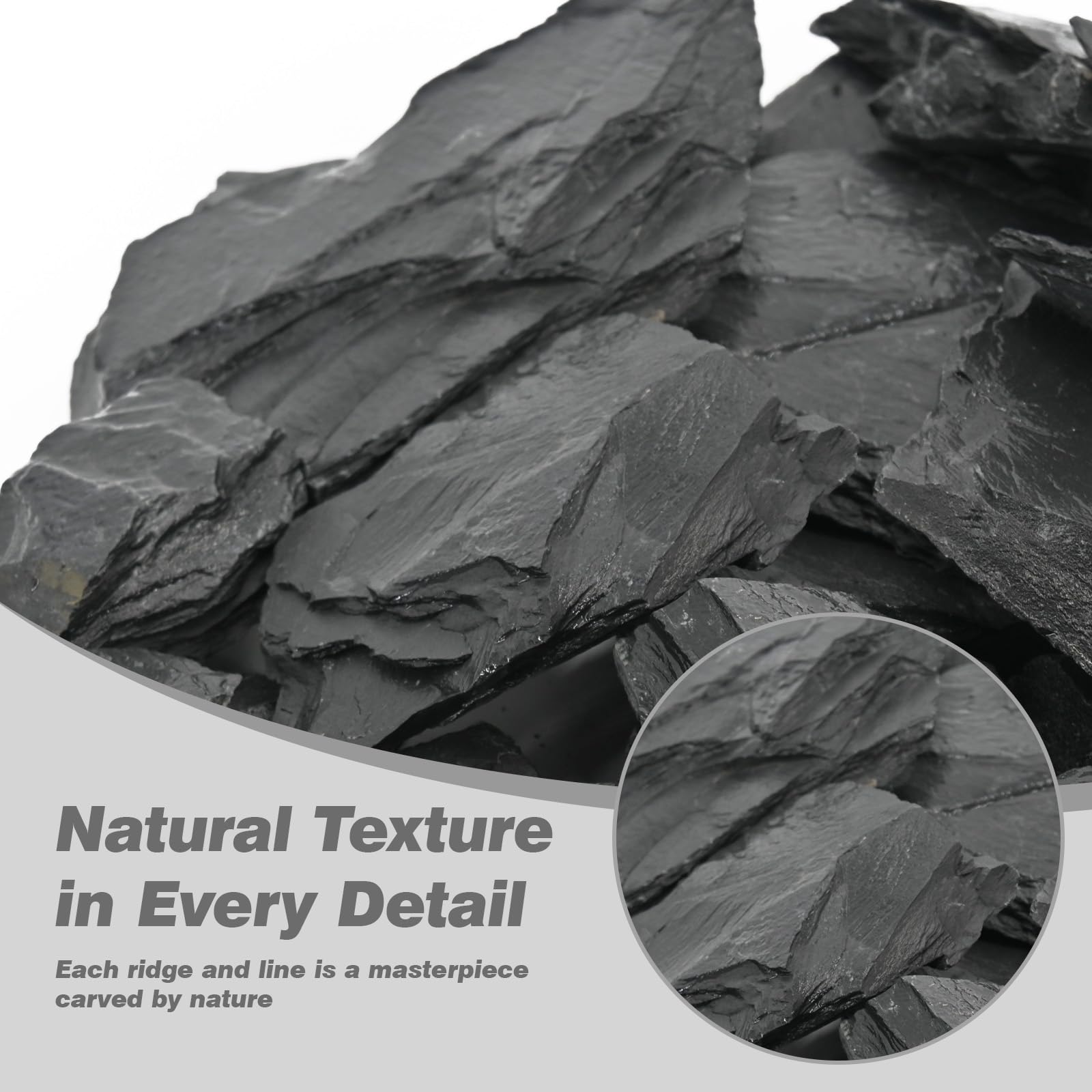 Unocho slate basking platform in aquarium setup highlights safe, durable decor.