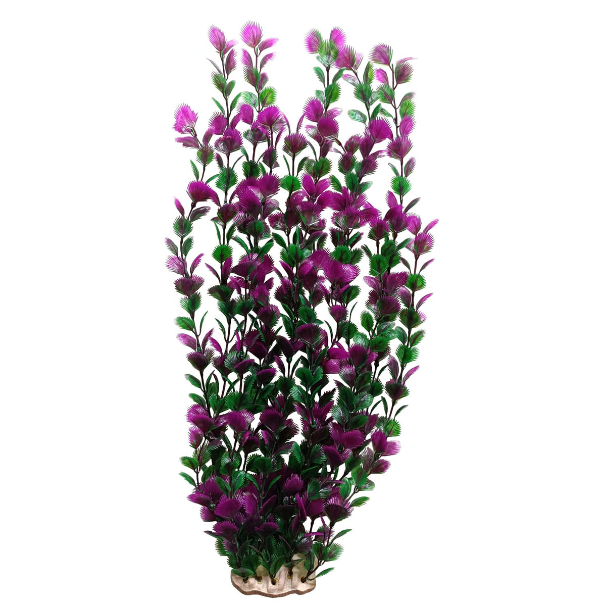 unootel lantian grass cluster 21-inch purple leaves aquarium plant enhances tank depth