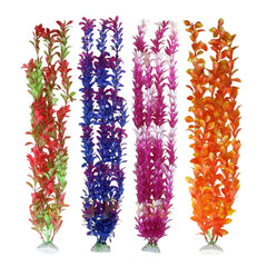 unootel tall plastic aquarium plants provide lifelike decor and safe fish shelter.