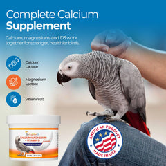 UnRuffledRx Bird Calcium Plus dissolves clear in water for stress-free feeding.