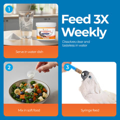 UnRuffledRx Bird Calcium Plus measuring scoop for accurate daily dosing.