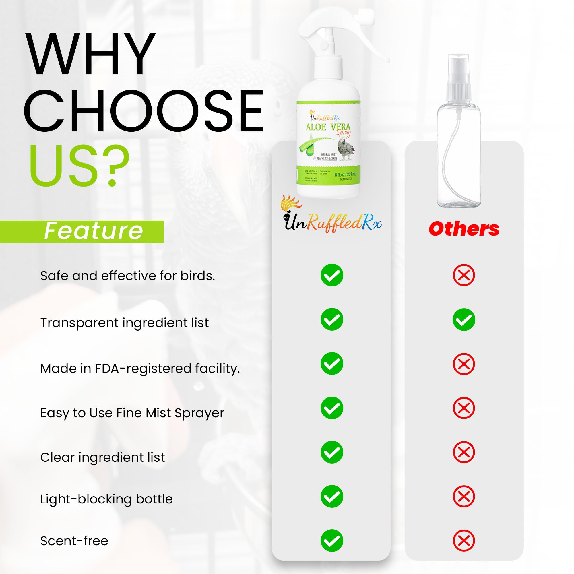 UnRuffledRx fine-mist spray delivering even coverage for grooming.