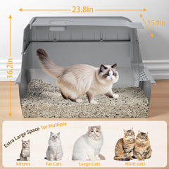 UNZIPE stainless steel interior space shows roomy area for large cats.