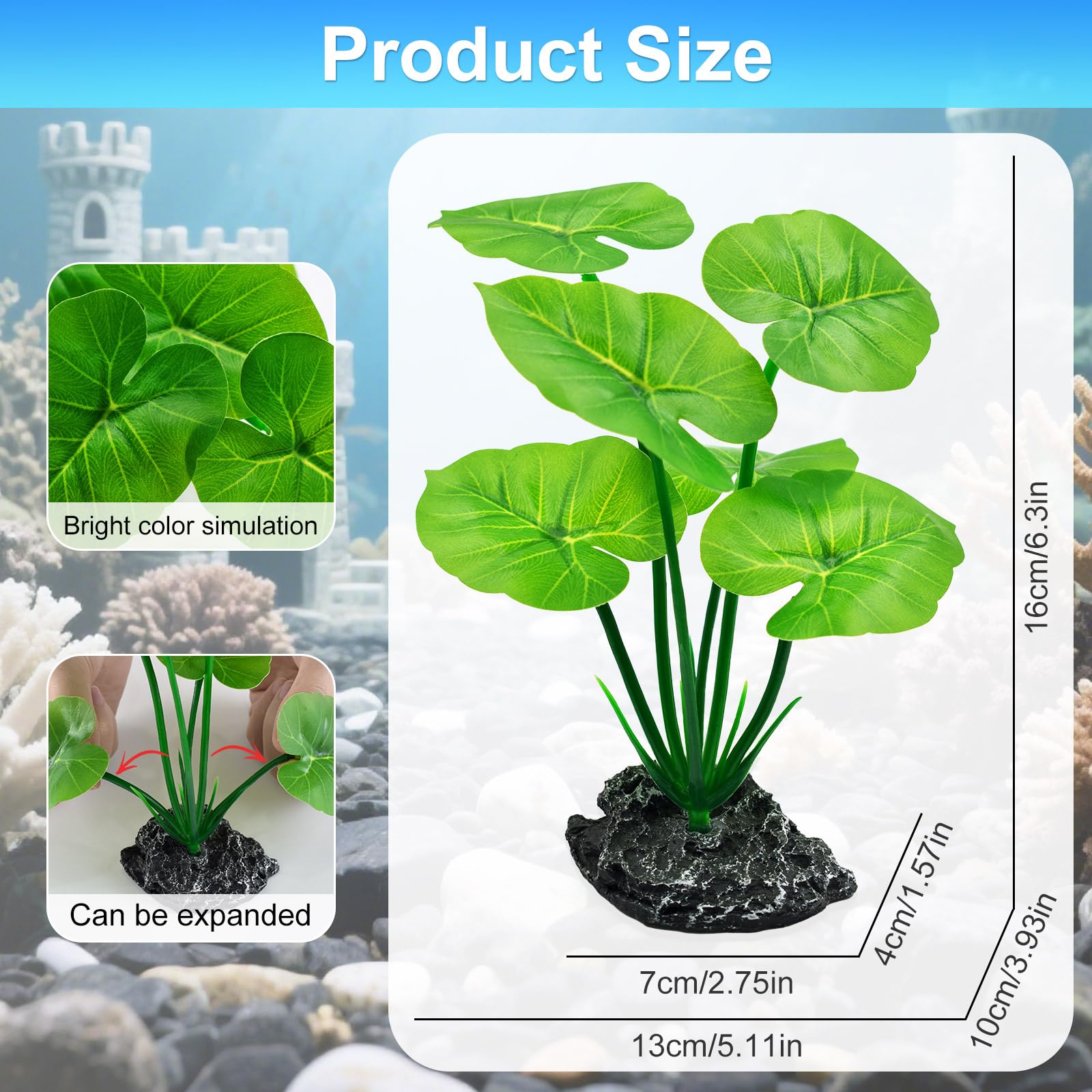 Uoiispet silk plants for betta tank with soft leaves protect fins