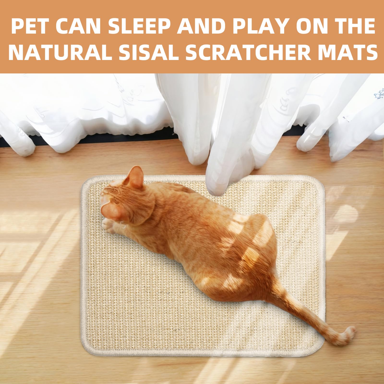 Uotey cat and rabbit mat supports scratching and exercise.
