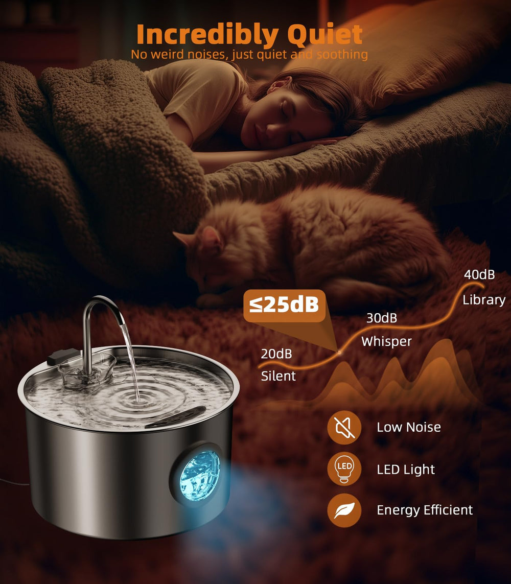 UPAWPIA stainless steel fountain parts are dishwasher-safe for easy cleaning