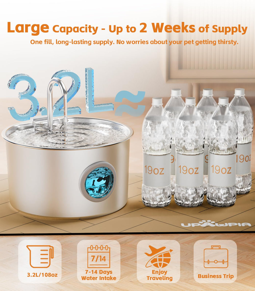 UPAWPIA dual-flow modes offer faucet stream and gentle fountain