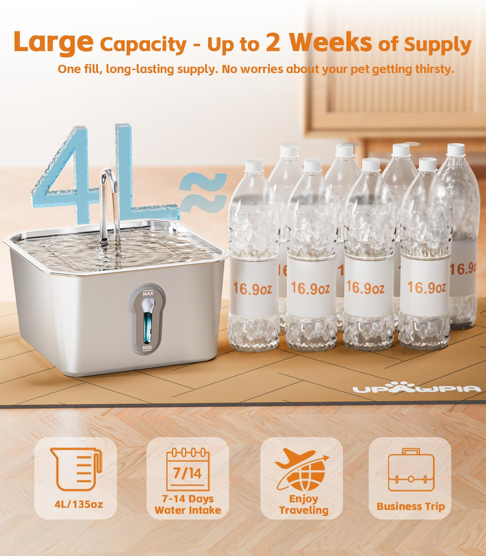 UPAWPIA dual-mode-flow design offers faucet stream and gentle flow for preferred drinking