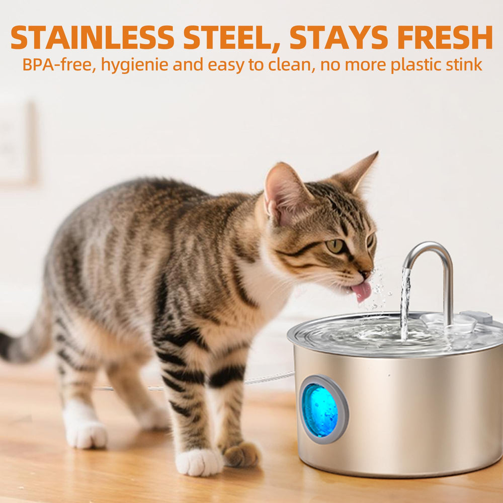 UPAWPIA cat water fountain operates quietly under 25 dB for peaceful homes
