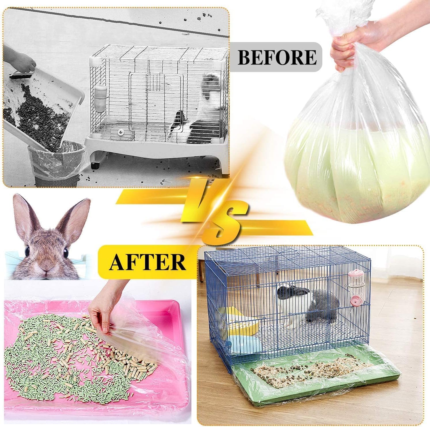 upcessory rabbit cage liner large size 47in demonstrates wide fit for 27x19 inch trays.