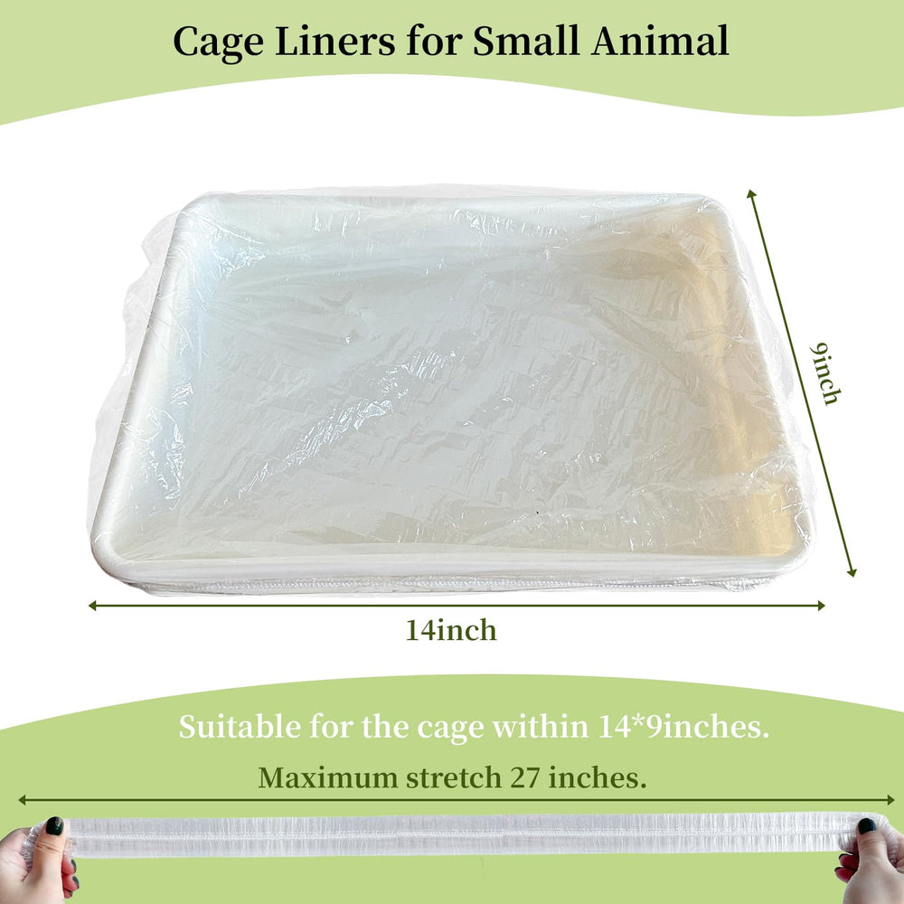 Upcessory small animal cage liner showing elastic band placement for easy fitting