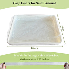 Upcessory small animal cage liner showing elastic band placement for easy fitting