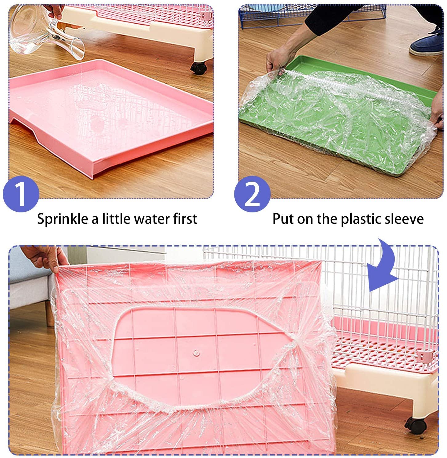 upcessory waterproof cage membrane contains spills and keeps trays clean