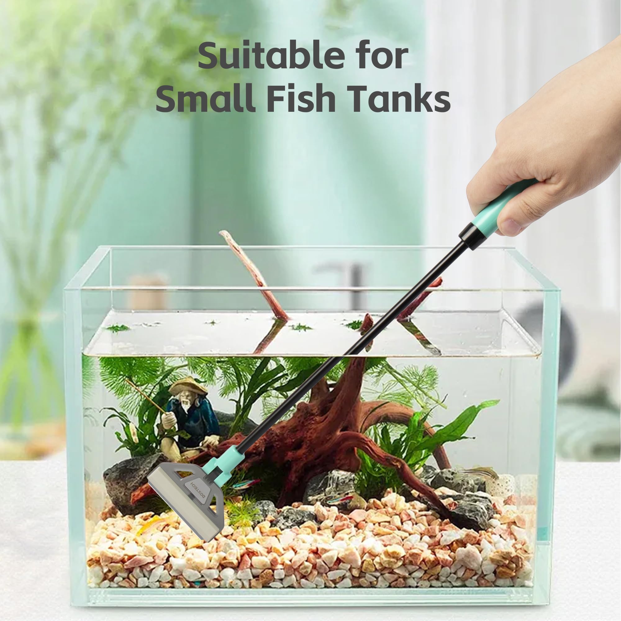 UPETTOOLS in-action image shows complete tank cleaning routine.