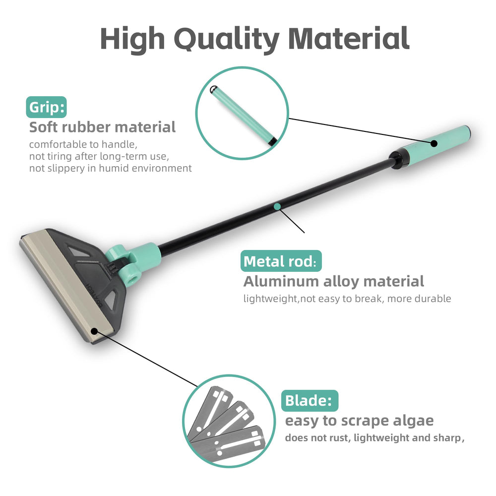 UPETTOOLS scraper head removes algae with precision and care.