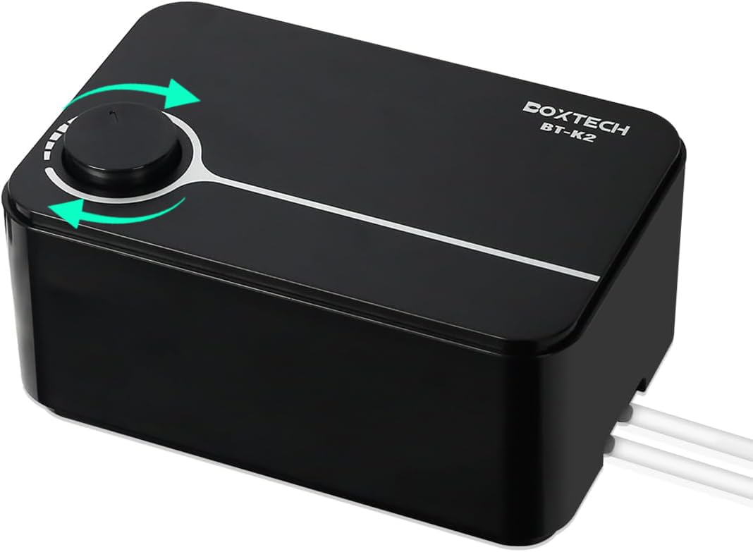 UPETTOOLS aquarium air pump front view demonstrating compact, powerful aeration for healthier fish.