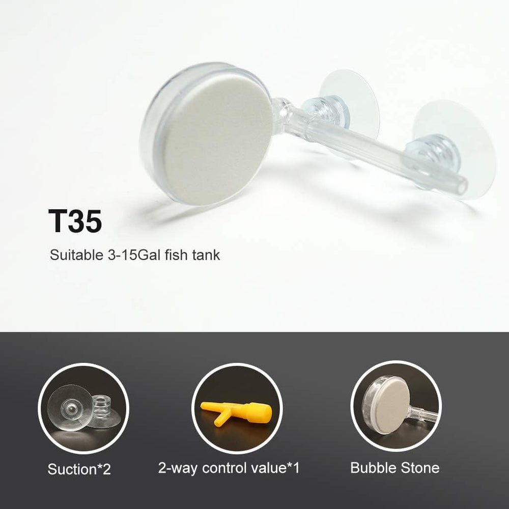 UPETTOOLS bubble curtain visual shows tiny bubbles enhancing aquarium aesthetics.