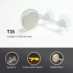 UPETTOOLS bubble curtain visual shows tiny bubbles enhancing aquarium aesthetics.