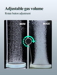 UPETTOOLS dual outlets closeup demonstrates even air distribution across the aquarium.