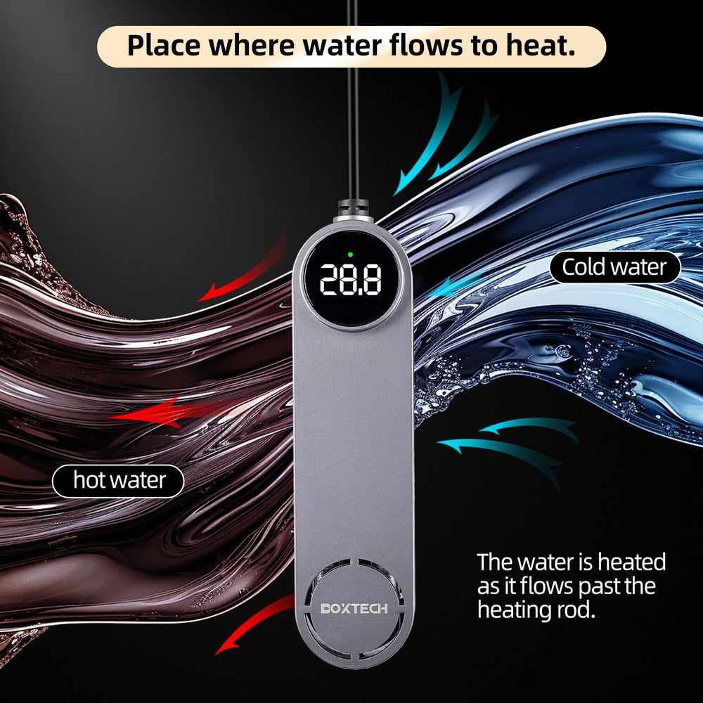 UPETTOOLS two-digit LED readout shows real-time water temperature clearly.