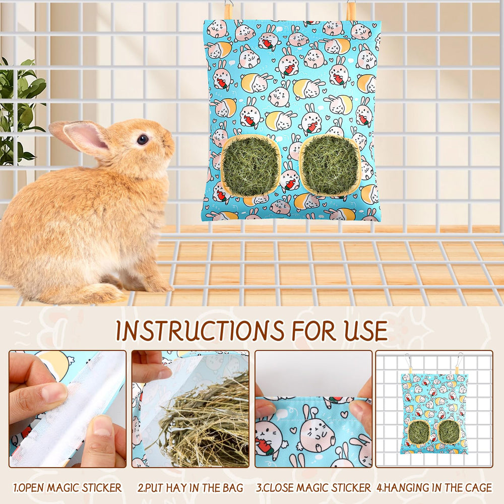 UPINS durable material hay bag withstands bites and scratches.