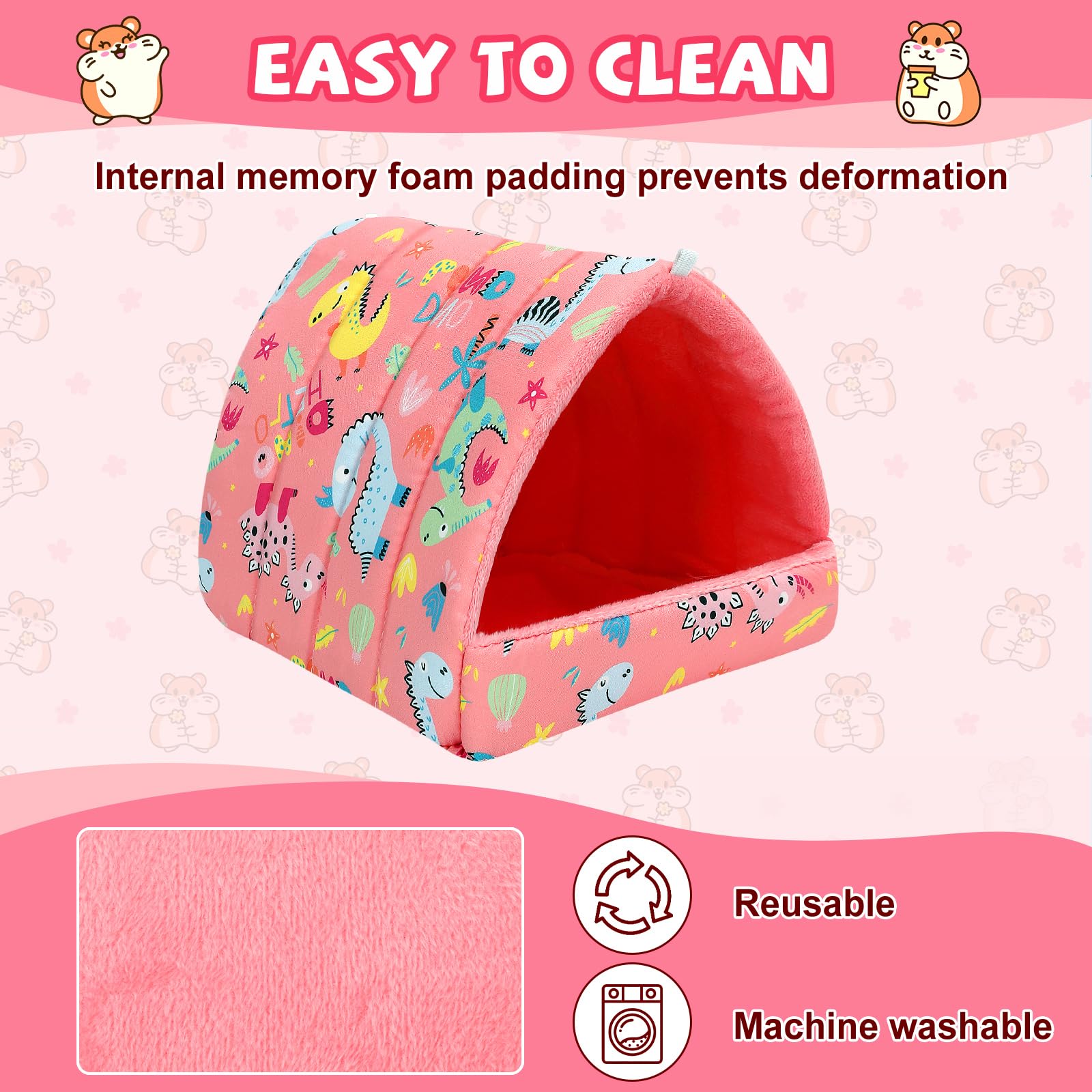 UPINS Guinea Pig Bed 7.9x7.9 inches shows compact size ideal for small pets