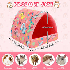 UPINS Guinea Pig Bed interior with pee pad emphasizes easy cleaning and comfort