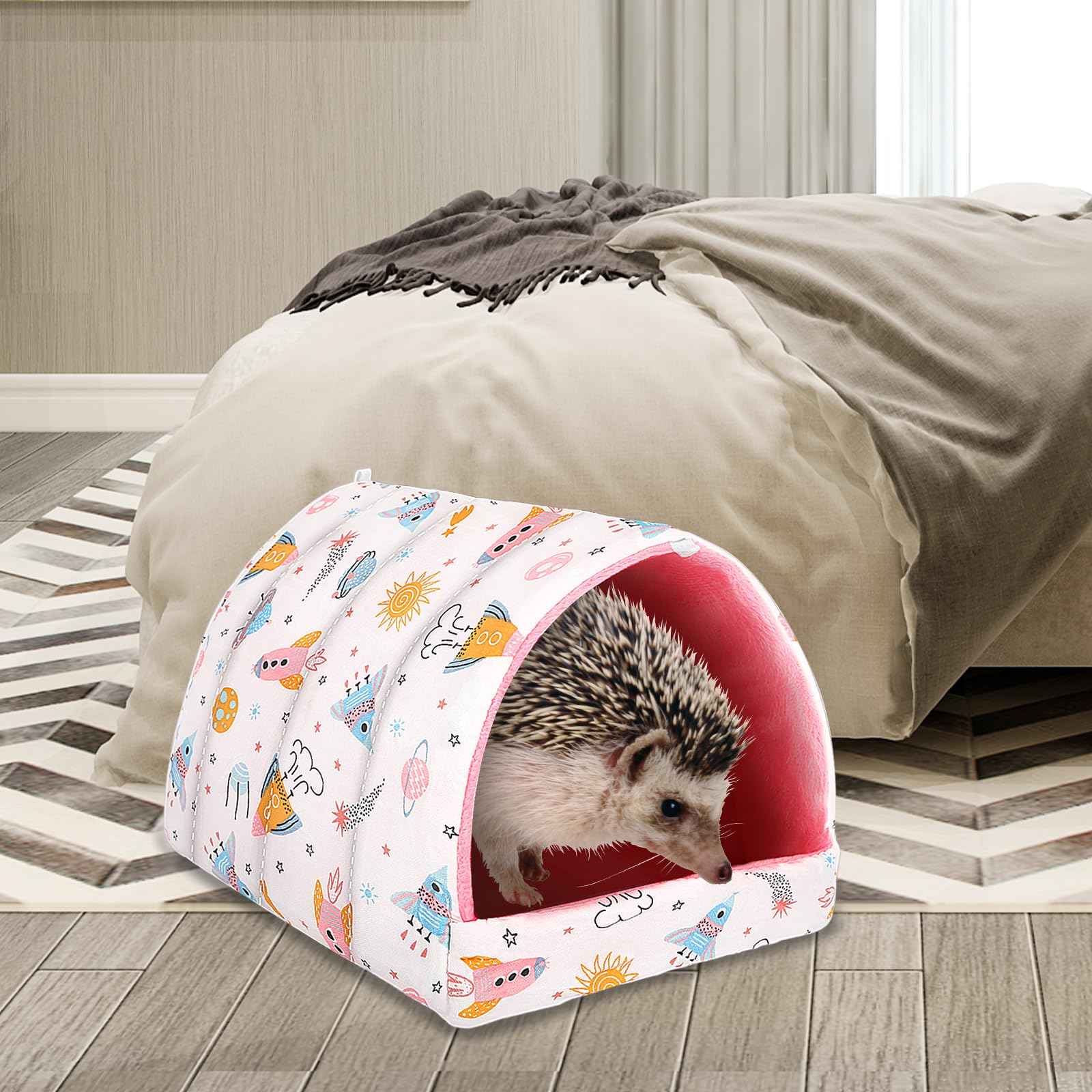 UPINS Guinea Pig Bed multi-functional hideout doubles as a sleeping bed and hiding spot